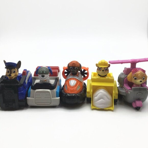 Paw Patrol Rescue Racers Set of 5 Vehicles Skye Rubble Zuma Robo Dog Chase Pups - Picture 9 of 11